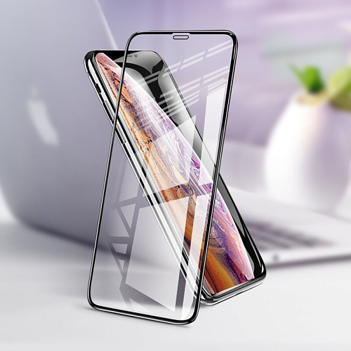 Защитное стекло на iPhone XS Max/11 Pro Max (G5), HOCO, Full screen silk screen HD, черное