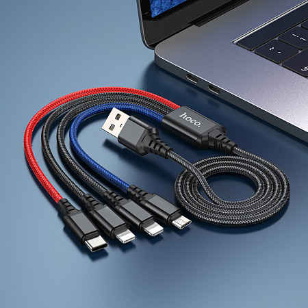 USB   Lightning+Lightning+Micro+Type-C, X76, HOCO, , , 