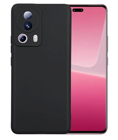 Чехол силиконовый для Xiaomi 13 Lite, с защитой камеры, X-CASE, черный