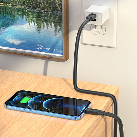 USB дата кабель Lightning, HOCO, X84, 1M, черный