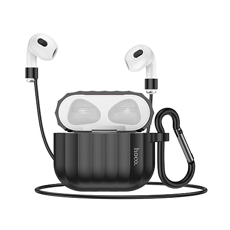 Чехол силиконовый для Airpods 3, WB22, HOCO, черный