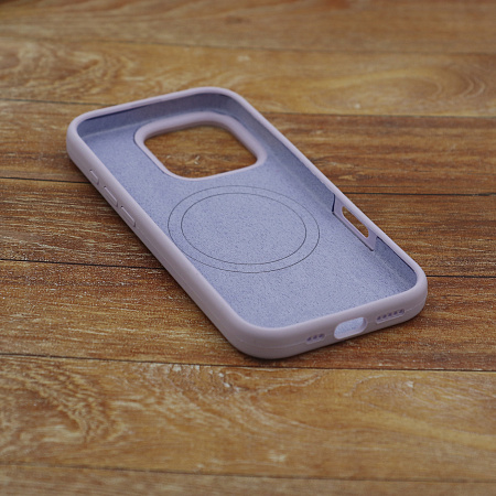 Чехол-накладка для iPhone 16 Pro, Silicon Case, магнитный (MagSafe), без лого, X-CASE, сиреневый