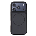 Чехол-накладка для iPhone 17 Pro, Silicon Case, магнитный (MagSafe), с дизайном, без лого, X-CASE, черный