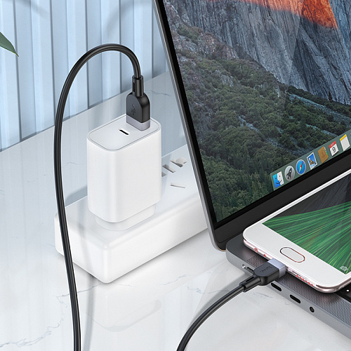 USB Кабель Micro, HOCO, X109, силиконовый, 3м, черный