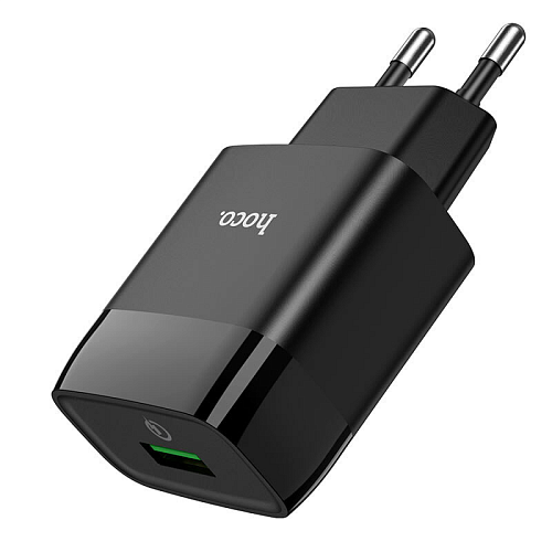 Сетевое зарядное устройство, 1 USB 3.0A (C72Q), HOCO, черный