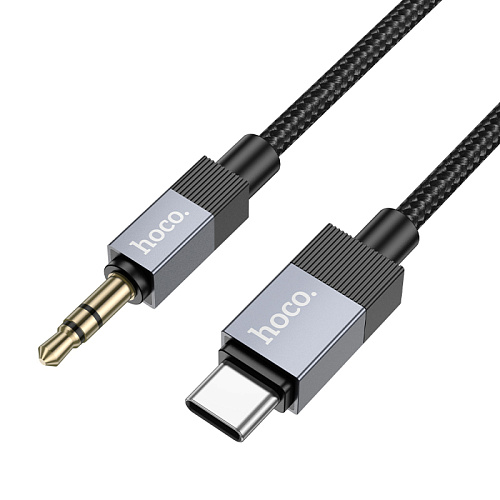 AUX Audio кабель 3,5 мм на Type-C, UPA32B, HOCO, 1 метр, цвет черный