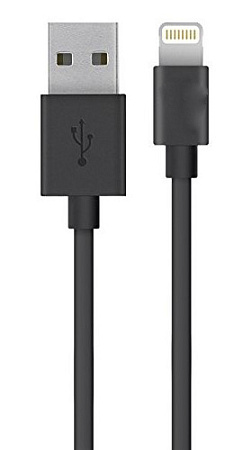 АЗУ 3 USB 5.1A, usb дата кабель Lightning, черный