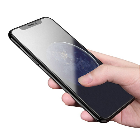 Защитное стекло на iPhone XS Max/11 Pro Max (A14), HOCO, Super smooth full screen frosted, черное