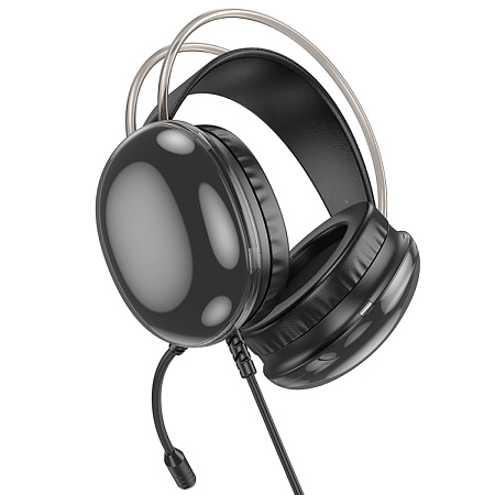 Проводные наушники W109 Plus, HOCO, игровые с микрофоном, USB 7.1, черный
