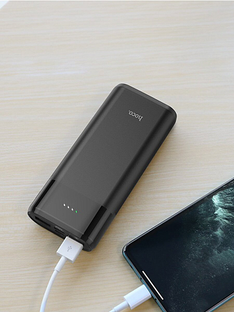 Универсальный Доп. Аккумулятор 10000mAh, J61, PD 18W+QC3.0, Hoco, черный