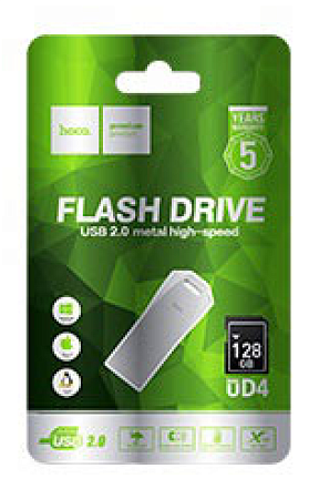 USB Flash Drive 128GB (UD4), Cкорость записи 6-10MB/S, Cкорость чтения 10-30MB/S