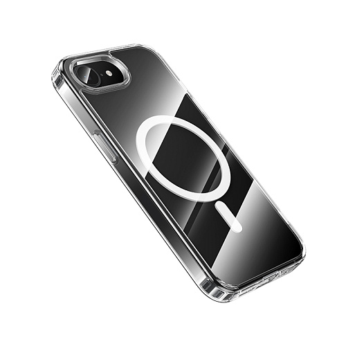 Чехол силиконовый для iPhone 16e, Магнитный (MagSafe), HOCO, прозрачный