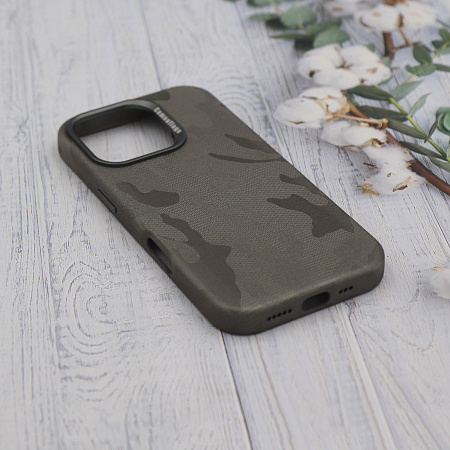 Чехол-накладка для iPhone 16 Pro, камуфляж, магнитный (MagSafe), без лого, X-CASE, бежевый