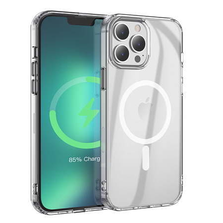 Чехол силиконовый для iPhone 14 Pro Max (6.7), Магнитный (MagSafe), X-CASE, прозрачный