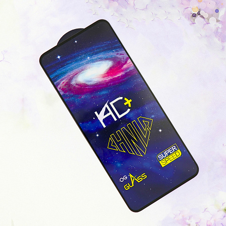 Защитное стекло на TECNO Spark 40 Pro, HD+, прозрачное с черной рамкой, X-CASE