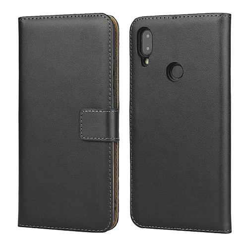 Чехол-книжка для Xiaomi Redmi Note 7/Note 7 Pro, боковой с хлястиком, черный