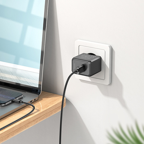 Сетевое зарядное устройство, 1 USB 2.1A (CS11A), HOCO, Micro, черный