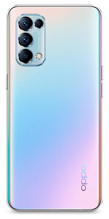 Чехол силиконовый для OPPO Reno 5, X-CASE, прозрачный
