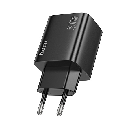 Сетевое зарядное устройство, 2 USB 3.0 QC+2 PD 30W (N56), HOCO, черный