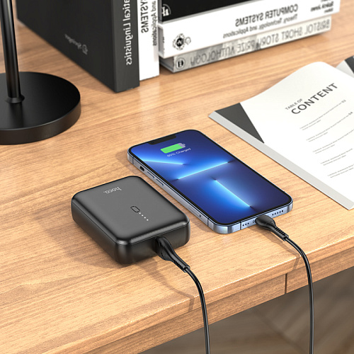 Универсальный Доп. Аккумулятор 5000mAh, J96, HOCO, выход 1 USB (5V/2.0A), черный