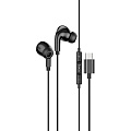 Проводные наушники M83, Type-C, Original series earphones, HOCO, вакуумные с микрофоном, черные