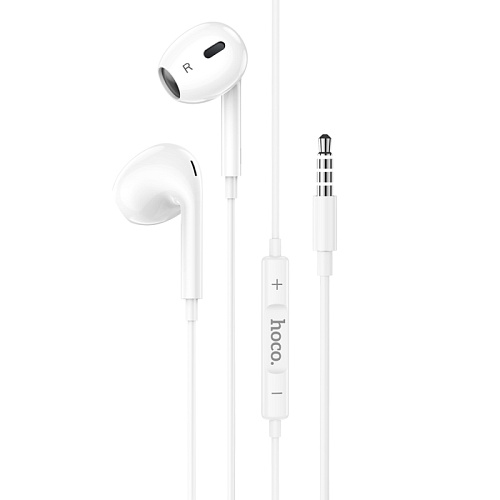 Проводные наушники M101 Max, Crystal grace wire-controled digital earphones with microphone, HOCO, белые