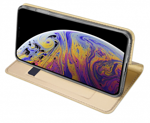 Чехол-книжка для iPhone 11 Pro Max, DU DU, боковой, золотой