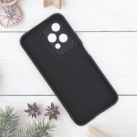 Чехол силиконовый для Honor 200 Lite (5G), с микрофиброй внутри, с защитой камеры, X-CASE, черный