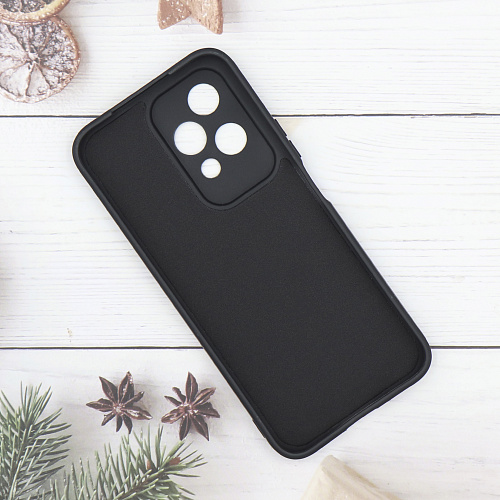 Чехол силиконовый для Honor 200 Lite (5G), с микрофиброй внутри, с защитой камеры, X-CASE, черный