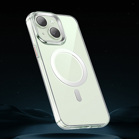 Чехол для iPhone 15, PC, Магнитный (MagSafe), AS3, HOCO, прозрачный