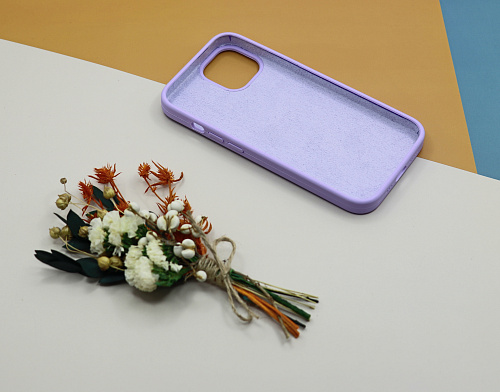 Чехол-накладка для iPhone 14, Silicon Case, без лого, сиреневый