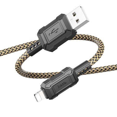 USB дата кабель Lightning, HOCO, X94, 1M, золотой
