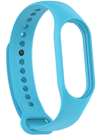 Ремешок на руку для Mi band 5/6/7, силиконовый, голубой