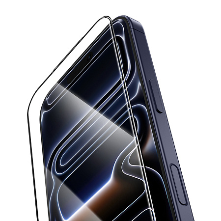 Защитное стекло для iPhone 17 Pro Max, G16, HOCO, Guardian shield series full-screen 5D large arc tempered glass, черное