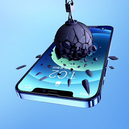 Защитное стекло на iPhone 13 (6.1)/13 Pro/14/16e, G14, HOCO, черное