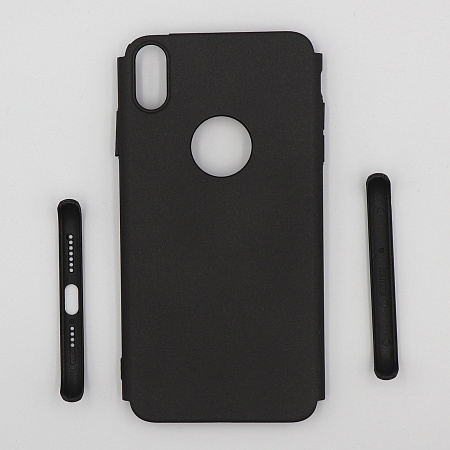 Чехол-накладка для iPhone XS Mas,  из 3-х частей, черный