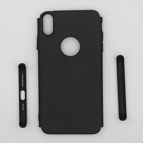 Чехол-накладка для iPhone XS Mas,  из 3-х частей, черный