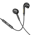 Проводные наушники M92, Plumelet wire-controlled earphones with mic, HOCO, черные