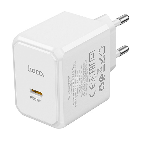Сетевое зарядное устройство, 1 PD 20W (CS13A), HOCO, белый