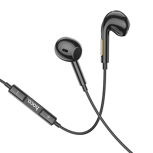 Проводные наушники M92, Plumelet wire-controlled earphones with mic, HOCO, черные