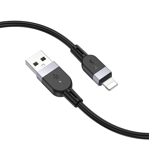 USB дата кабель Lightning, HOCO, X109, 2м, силиконовый, черный
