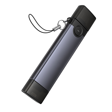 Картридер 3 в 1, Type-C/IP на SD/TF3.0+USB2.0, HB56B, HOCO, серый