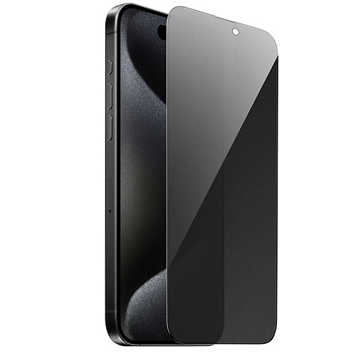 Защитное стекло для iPhone 16 Pro Max, G18 Plus, HOCO, Shield full screen anti-spy tempered glass, черное