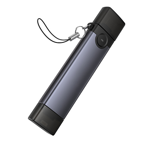 Картридер 3 в 1, Type-C/IP на SD/TF3.0+USB2.0, HB56B, HOCO, серый