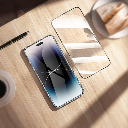 Защитное стекло для iPhone 14 Pro Max, G777, HOCO, anti-static, черное