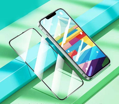 Защитное стекло для iPhone 15 Plus/16 Plus, G5, HOCO, Full screen silk screen HD tempered glass, черное