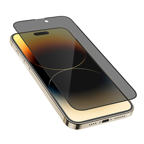 Защитное стекло на iPhone 14 Pro (6.1), Privacy, черное, X-CASE