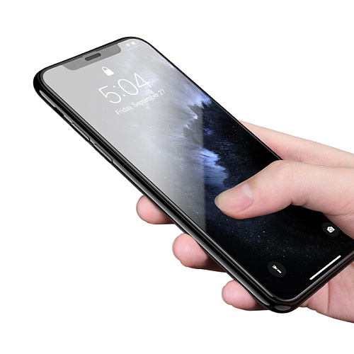 Защитное стекло на iPhone 12 (6.1)/12 Pro (6.1) G10, HOCO, Full screen HD anti-static tempered glass, черное