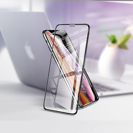 Защитное стекло на iPhone XS Max/11 Pro Max (G7), HOCO, Full screen HD tempered glass, черное