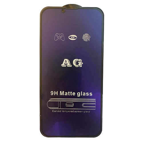 Защитное стекло на iPhone 13 Mini, Anti-blue ray матовый, черное, X-CASE